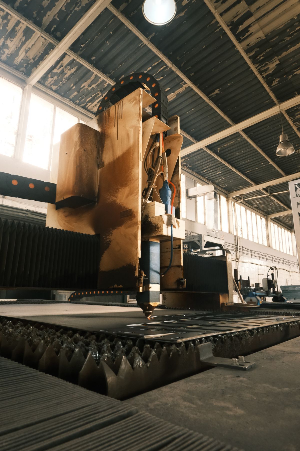 Industrial steel fabrication shop