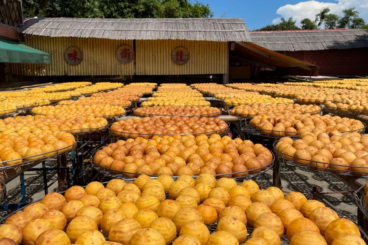 Bandejas con fruta cortada para secar