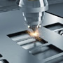 CNC fiber laser cutting of steel sheet at Indumor